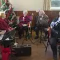 The band assembles in Wickham Skeith village hall, The GSB and the Christmas Pudding Mixing, Wickham Skeith, Suffolk - 25th November 2023