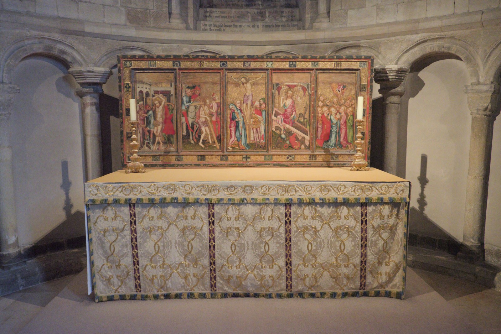 The late-C14th Despenser Retable from A Tour of the Cathedral, Norwich, Norfolk - 2nd December 2023