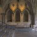 Three possible seating positions in the cloisters, A Tour of the Cathedral, Norwich, Norfolk - 2nd December 2023
