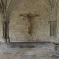 Jesus on the cross in the cloisters, A Tour of the Cathedral, Norwich, Norfolk - 2nd December 2023