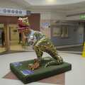 A painted dinosaur in Castle Mall, A Tour of the Cathedral, Norwich, Norfolk - 2nd December 2023