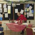 The raffle is set up, Christmas Music with the GSB, Gislingham, Suffolk - 15th December 2023