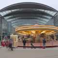 There's a carousel on Millenium Plain, SYWO and Christmas Eve in Norwich, Norfolk - 24th December 2023