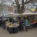 A fruit and veg stall on Norwich Market, SYWO and Christmas Eve in Norwich, Norfolk - 24th December 2023