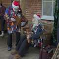 The accordion players have a chat, Christmas and Boxing Day, Brome, Suffolk - 25th December 2023