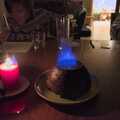 Harry watches as the Christmas pudding is on fire, Christmas and Boxing Day, Brome, Suffolk - 25th December 2023