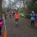 At the finishing line, New Year's Eve and a 50th Park Run, Thornham, Suffolk - 31st December 2023