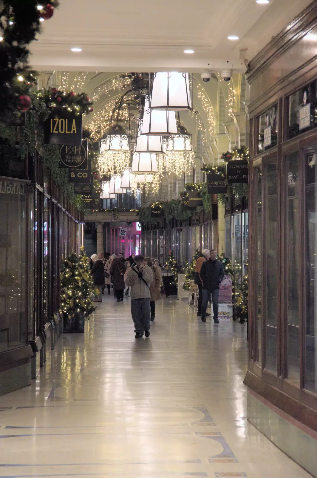 Royal Arcade in Norwich, from Norwich Sushi and Pantomime Rehearsals, Occold, Suffolk - 7th January 2024