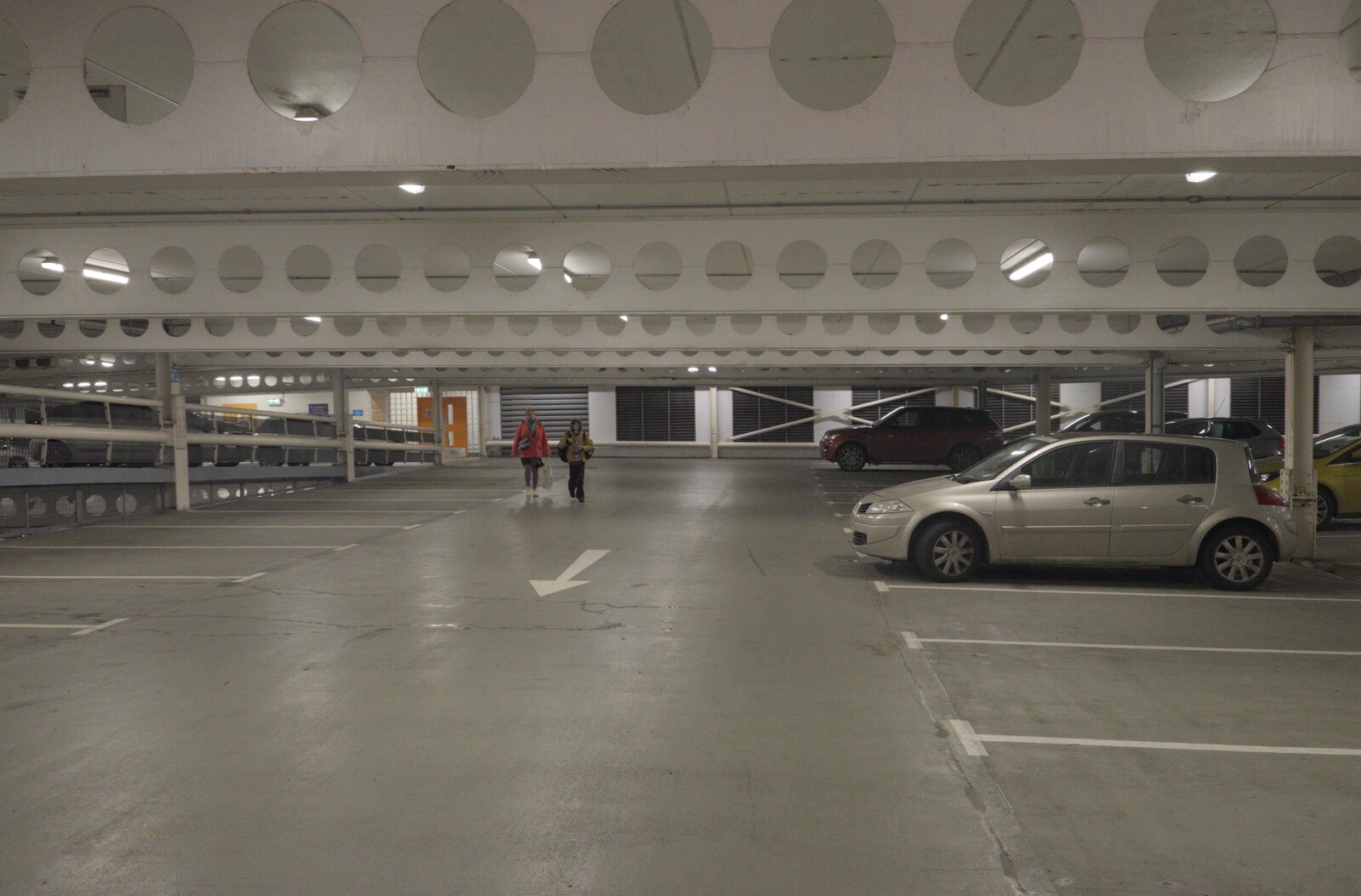 St. Andrew's Car Park is mostly empty from Norwich Sushi and Pantomime Rehearsals, Occold, Suffolk - 7th January 2024