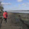 Isobel stumps about in the littoral zone, A Postcard from Manningtree, Essex - 9th January 2024