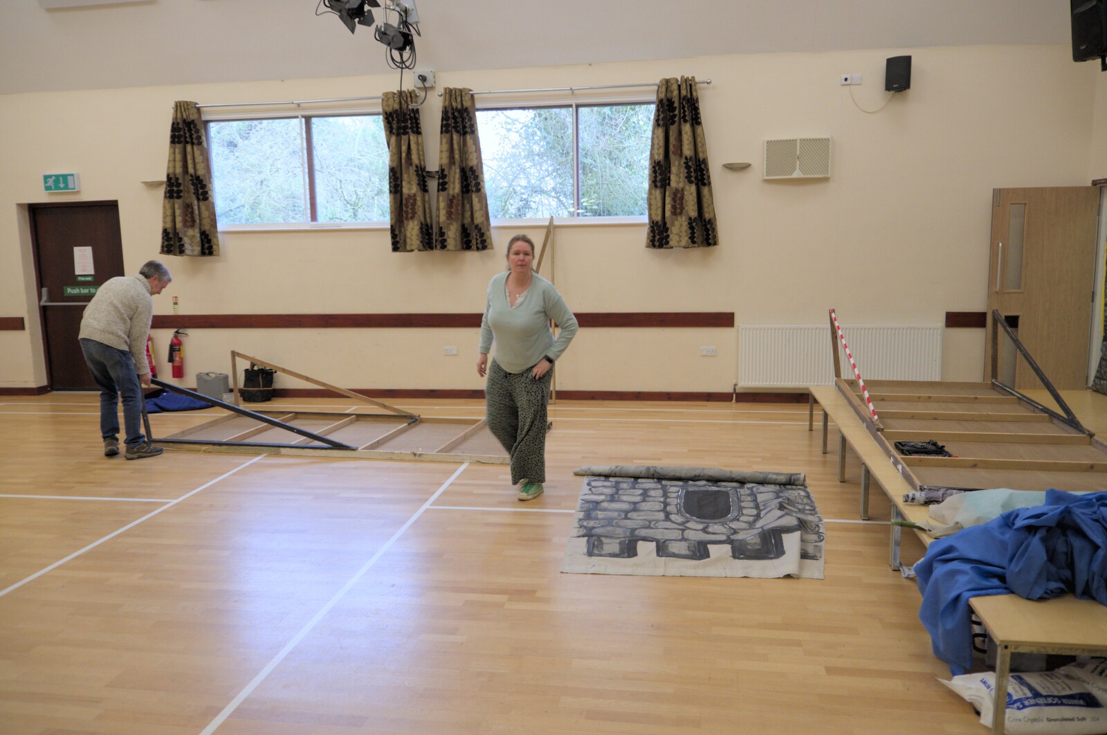 Isobel roams around in the village hall from The Dove Players do Puss in Boots, Occold, Suffolk - 13th January 2024