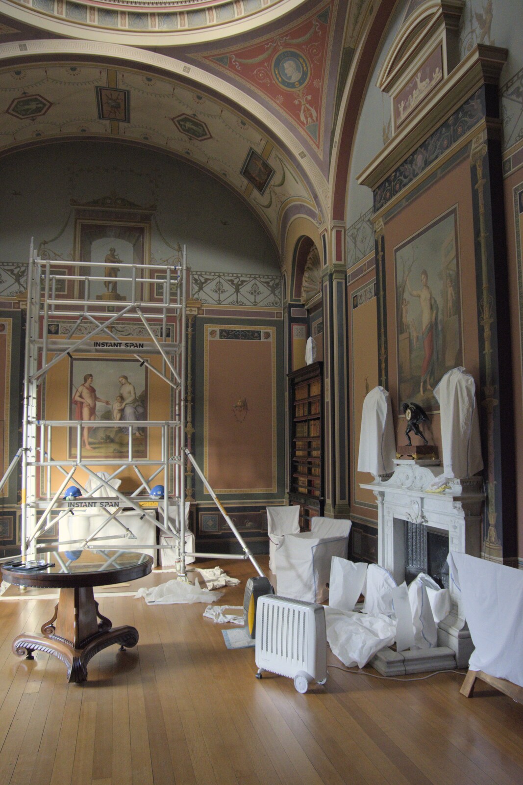 The Pompeiian room in Ickworth House from The Preservation of Ickworth House, Horringer, Suffolk - 18th January 2024