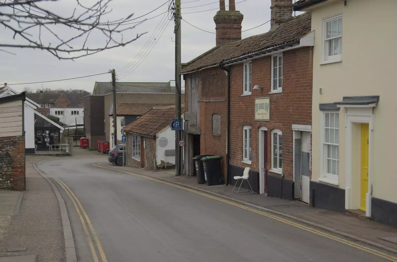 Looking down Chapel Street, from A February Miscellany, Diss and Woodbridge, Suffolk - 3rd February 2024