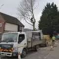 A tree is being cut down by Shelfanger car park, A February Miscellany, Diss and Woodbridge, Suffolk - 3rd February 2024