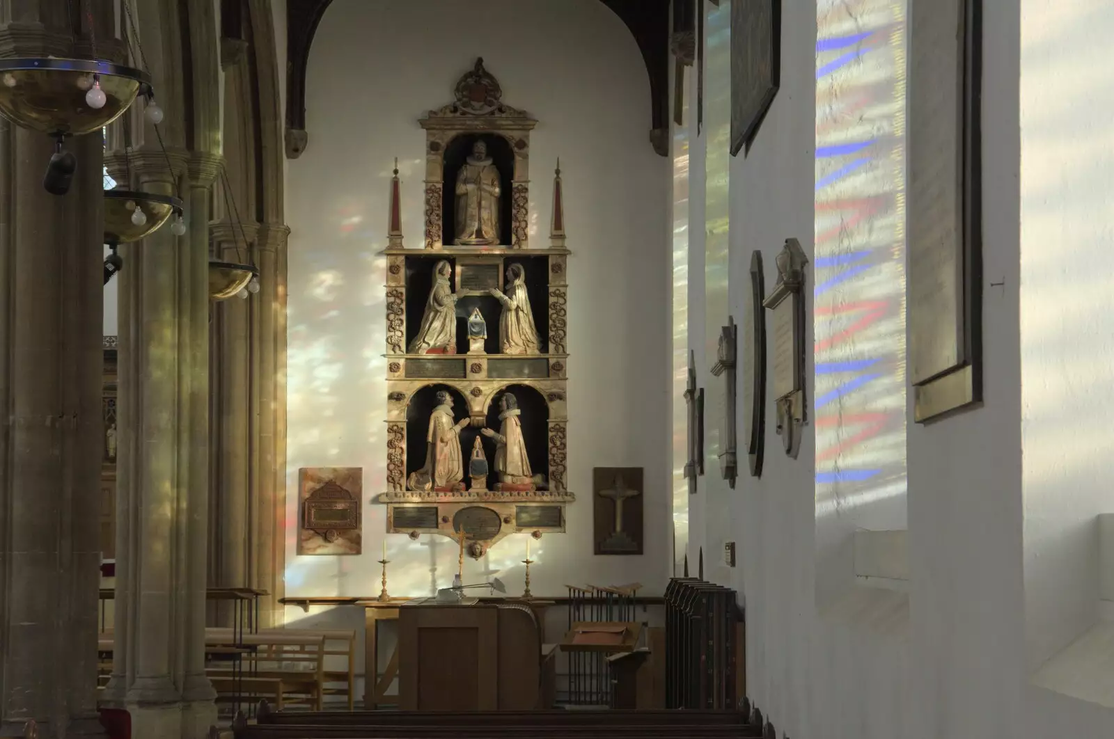 Light plays on the walls of St. Mary's, from A February Miscellany, Diss and Woodbridge, Suffolk - 3rd February 2024