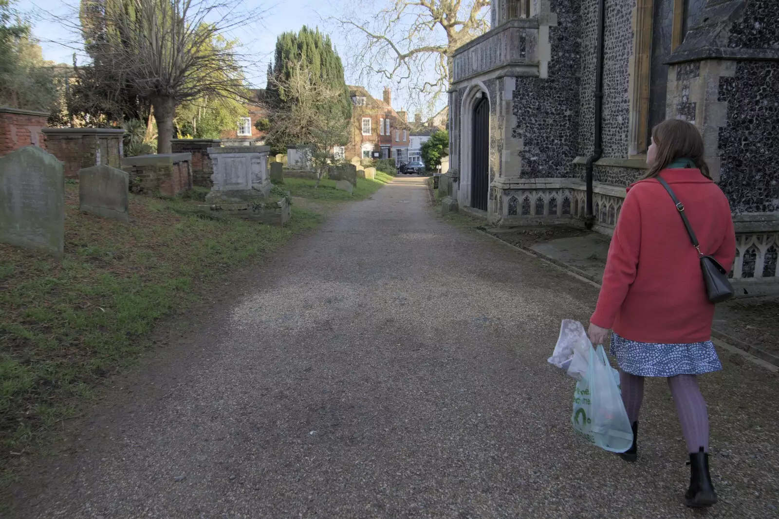 Isobel wanders off, from A February Miscellany, Diss and Woodbridge, Suffolk - 3rd February 2024