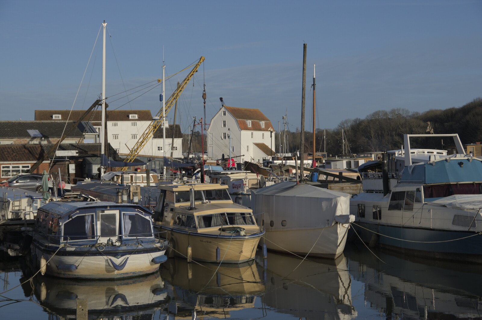 Boats by the Tide Mill from A February Miscellany, Diss and Woodbridge, Suffolk - 3rd February 2024