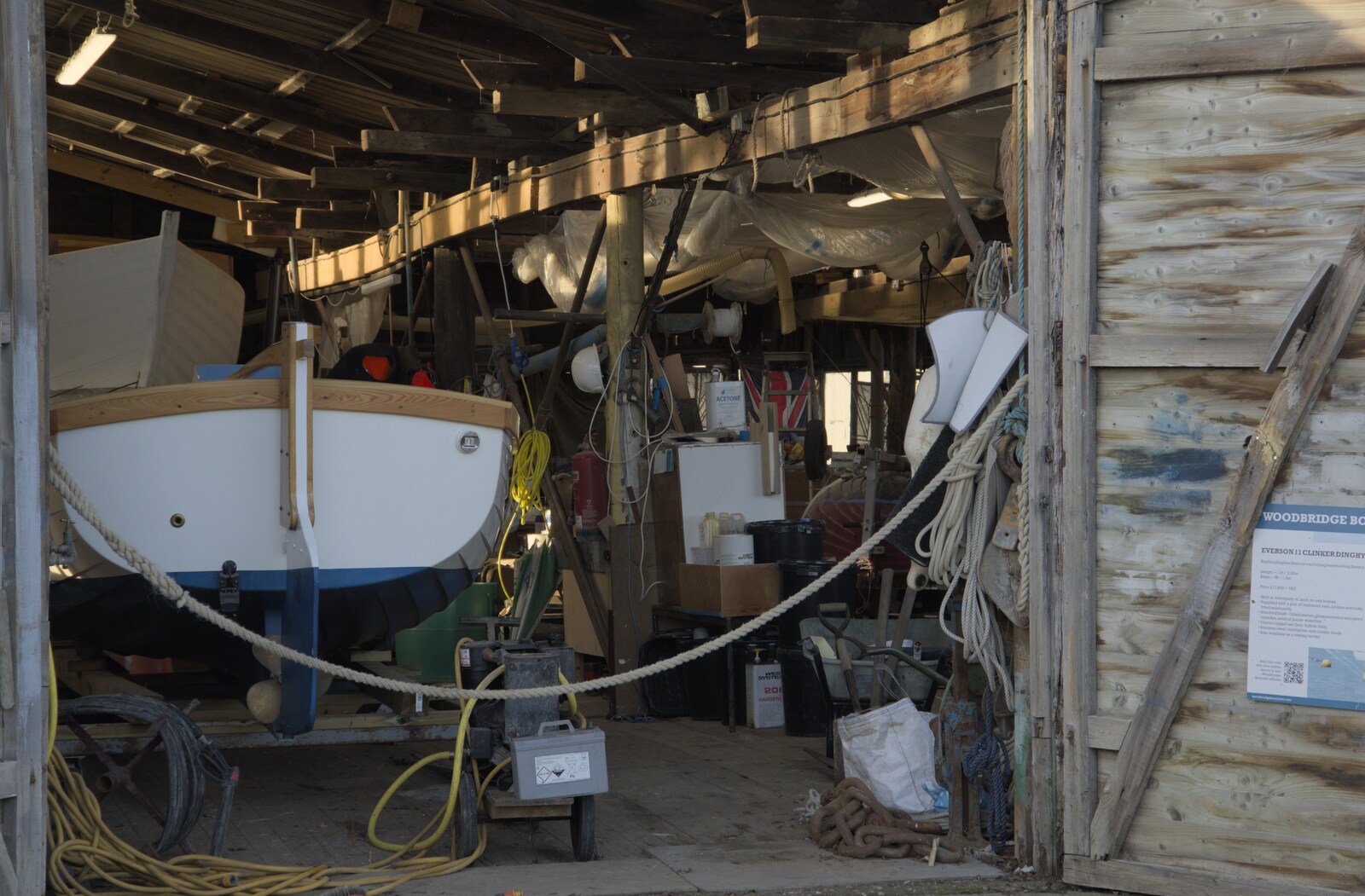 The boat workshop by the river from A February Miscellany, Diss and Woodbridge, Suffolk - 3rd February 2024