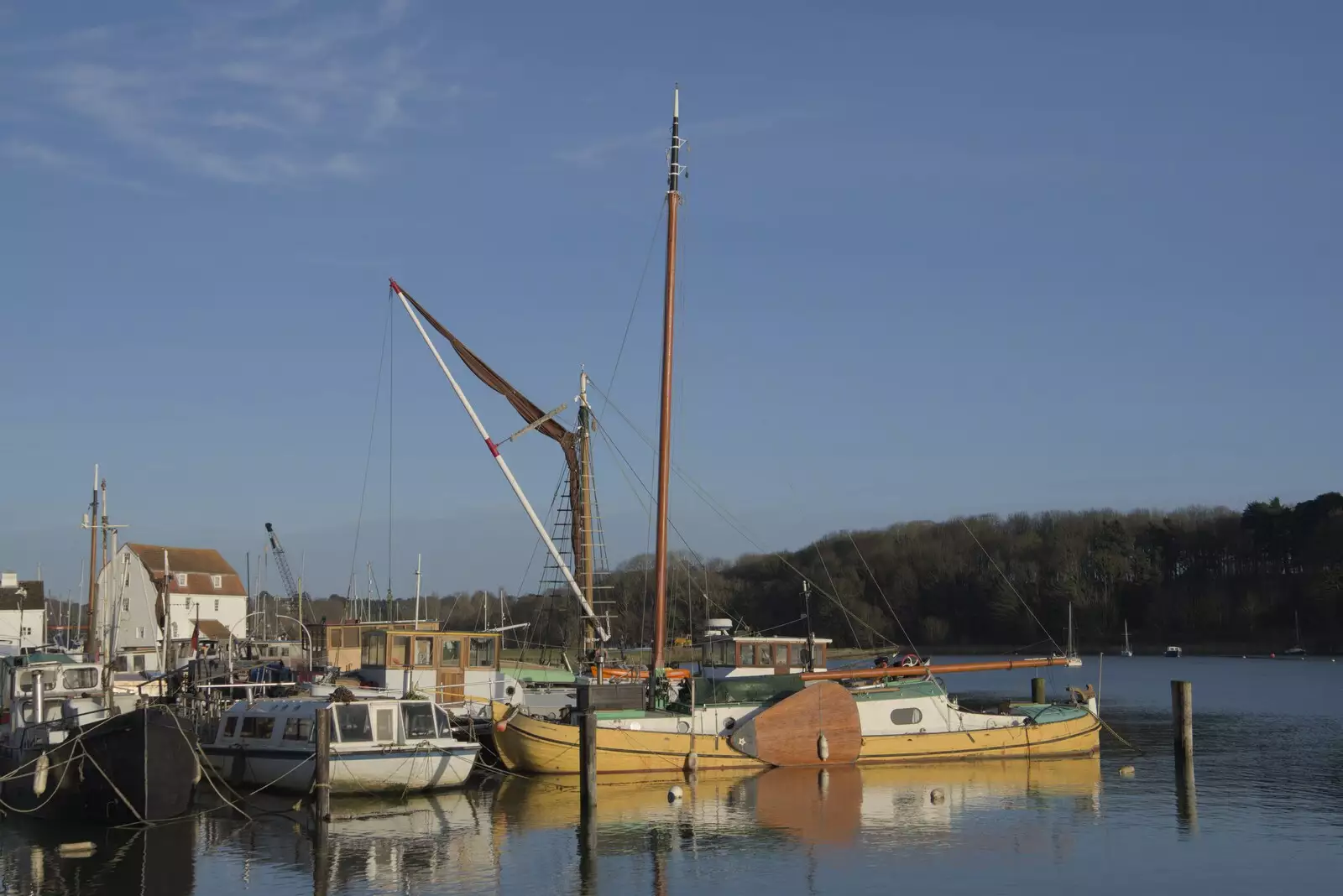 A traditional sailing barge, from A February Miscellany, Diss and Woodbridge, Suffolk - 3rd February 2024