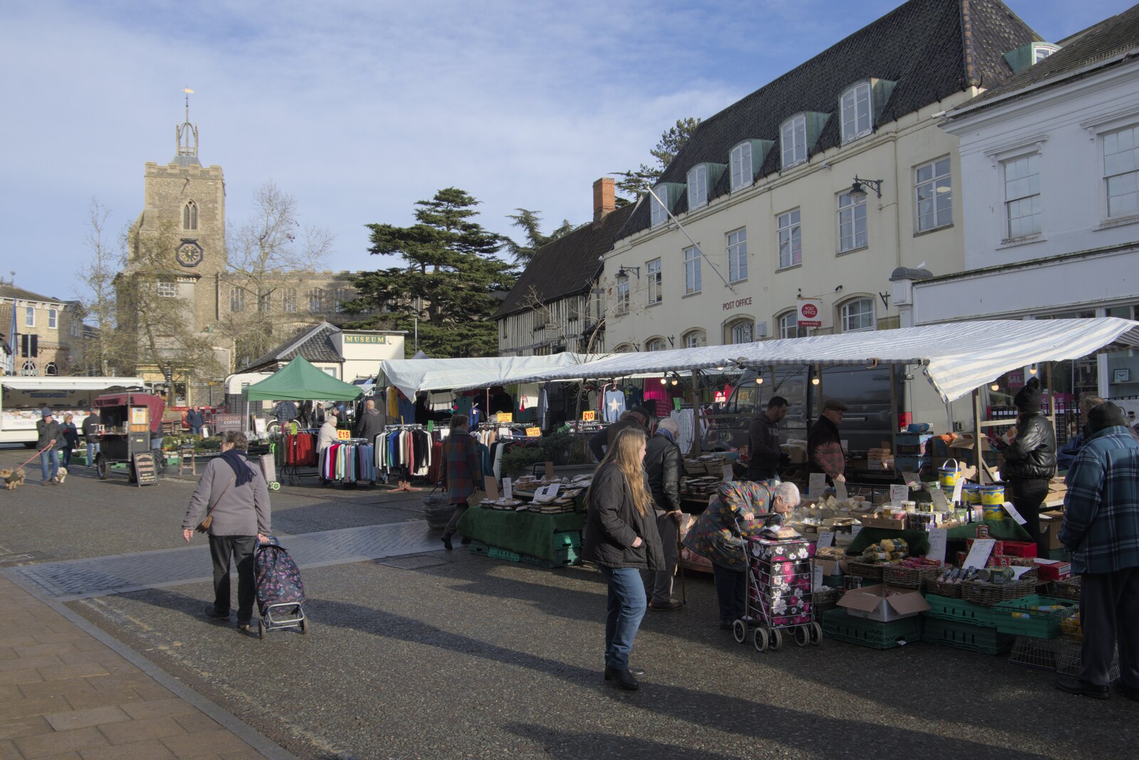 It's the traditional Friday market in Diss from A February Miscellany, Diss and Woodbridge, Suffolk - 3rd February 2024