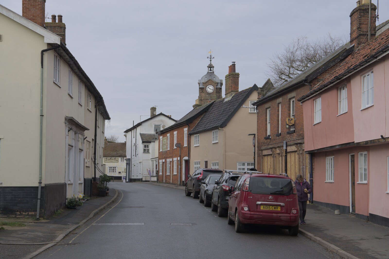 It's quiet on Church Street in Eye from A Long Walk Around the Airfield, Eye, Suffolk - 11th February 2024