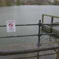 The high-level water mark is under water at the Mere, A Long Walk Around the Airfield, Eye, Suffolk - 11th February 2024