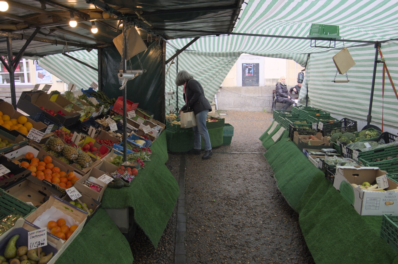 The greengrocer's stripey tunnel from A Long Walk Around the Airfield, Eye, Suffolk - 11th February 2024