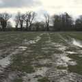 It's wet out on the fields towards Eye, A Long Walk Around the Airfield, Eye, Suffolk - 11th February 2024