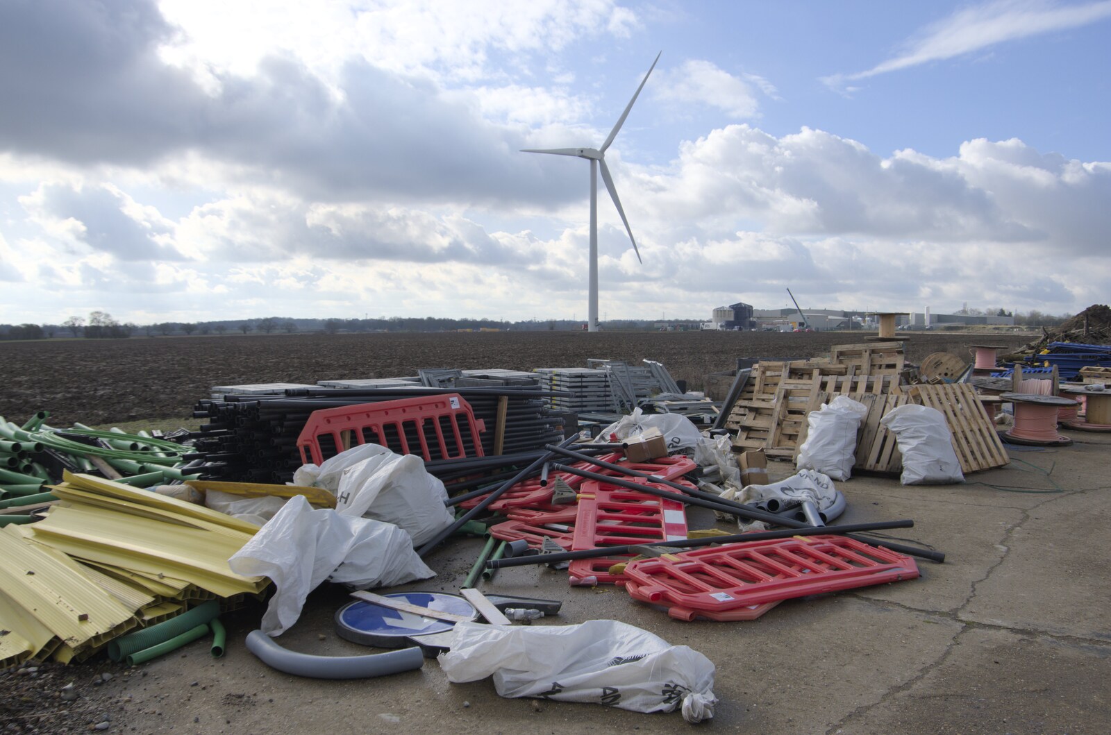 A pile of building junk on the airfield from A Long Walk Around the Airfield, Eye, Suffolk - 11th February 2024