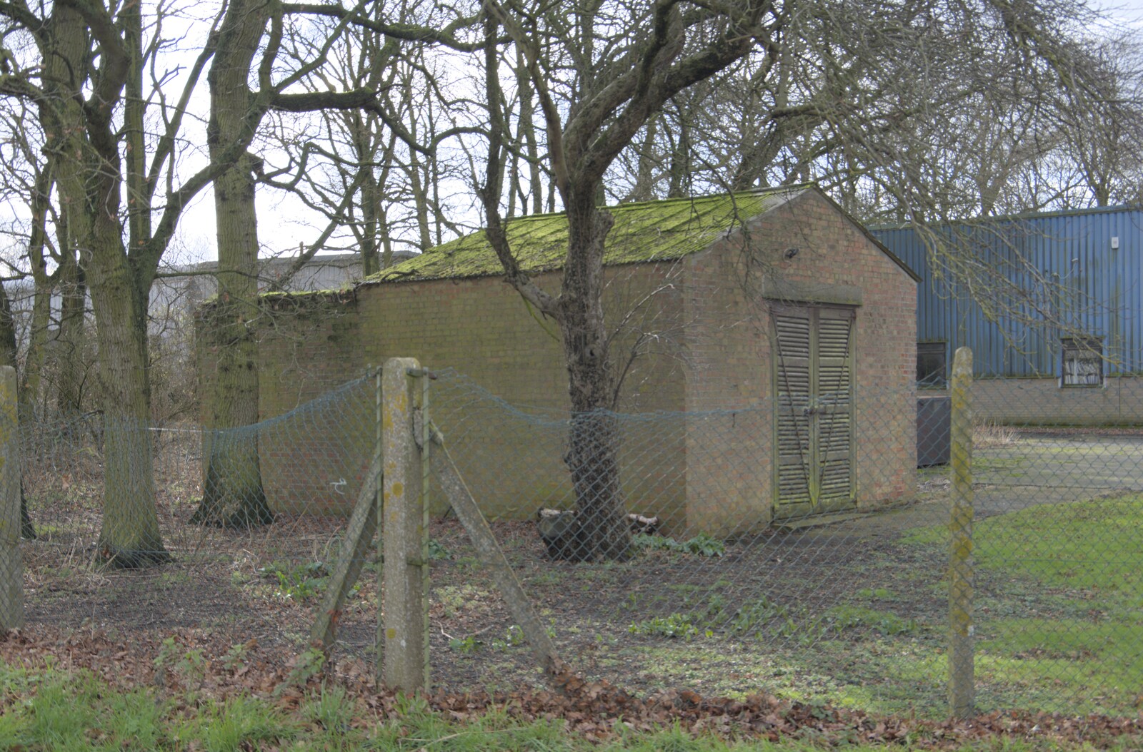 One of the old WWII buildings near Permastore from A Long Walk Around the Airfield, Eye, Suffolk - 11th February 2024