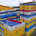 A stack of fish crates, from as far away as Devon, Framlingham, Aldeburgh and the USAAF Heritage Trust, Hoxne, Suffolk - 14th February 2024 