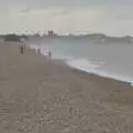 A sea-spray mist hangs over the beach, Framlingham, Aldeburgh and the USAAF Heritage Trust, Hoxne, Suffolk - 14th February 2024 