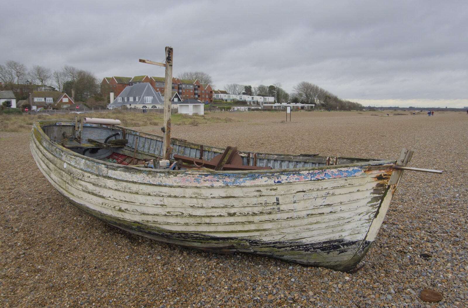 Another derelict fishing boat on the beach from Framlingham, Aldeburgh and the USAAF Heritage Trust, Hoxne, Suffolk - 14th February 2024 