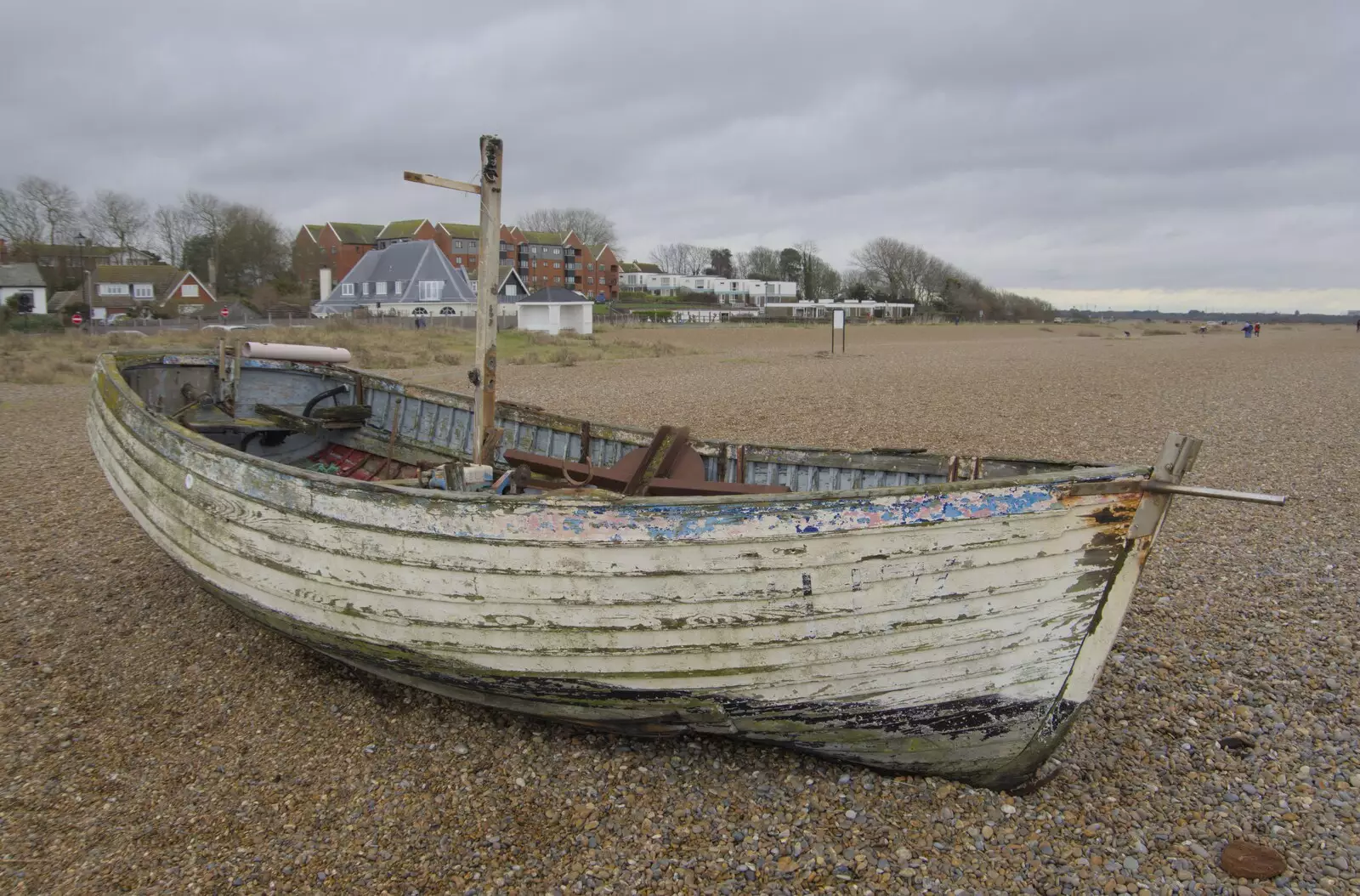 Another derelict fishing boat on the beach, from Framlingham, Aldeburgh and the USAAF Heritage Trust, Hoxne, Suffolk - 14th February 2024 