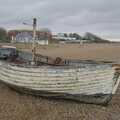 Another derelict fishing boat on the beach, Framlingham, Aldeburgh and the USAAF Heritage Trust, Hoxne, Suffolk - 14th February 2024 