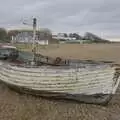 Another derelict fishing boat on the beach, Framlingham, Aldeburgh and the USAAF Heritage Trust, Hoxne, Suffolk - 14th February 2024 