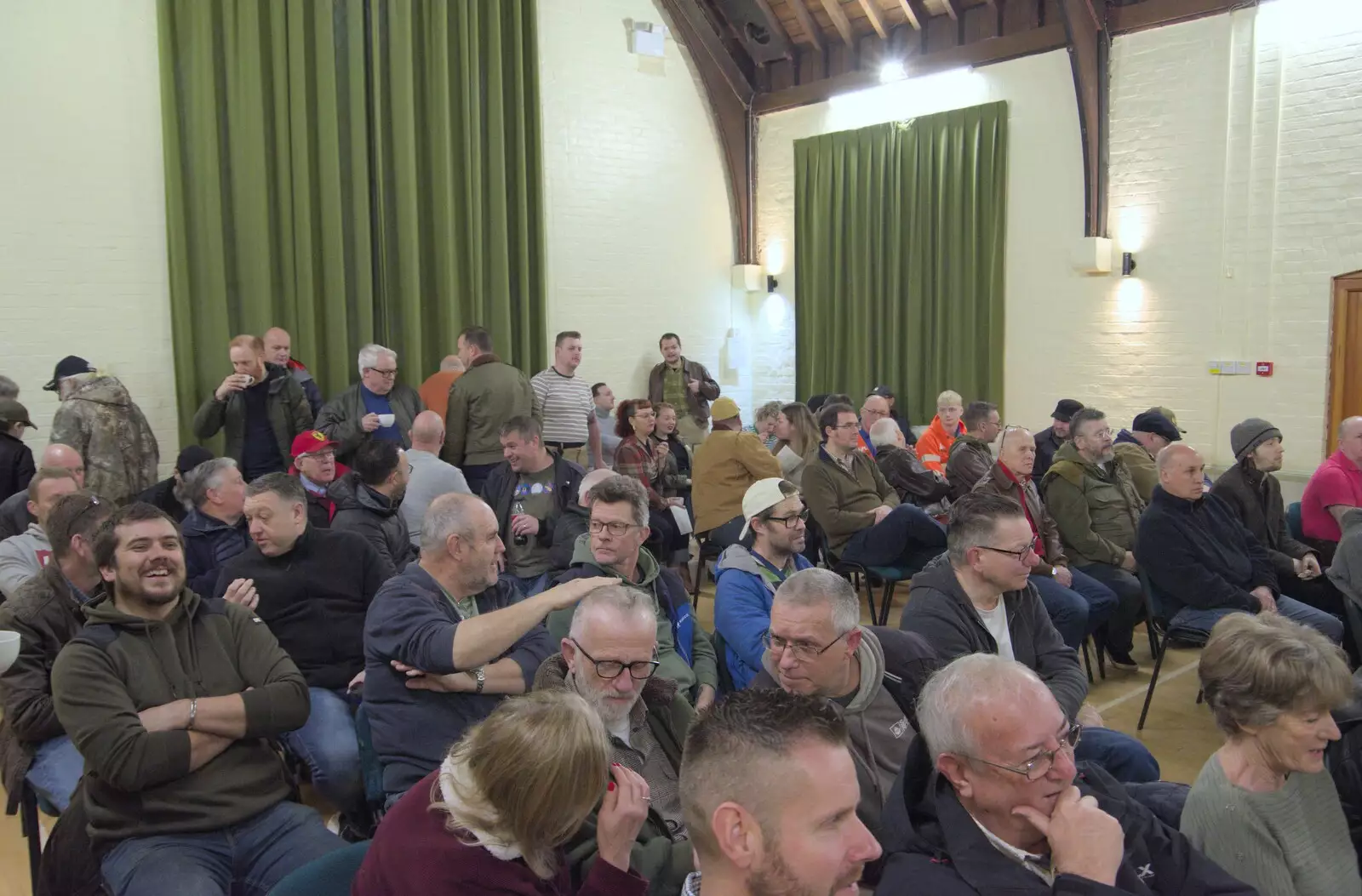 St. Edmund's Hall in Hoxne is packed, from Framlingham, Aldeburgh and the USAAF Heritage Trust, Hoxne, Suffolk - 14th February 2024 