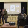 Clive gets a photo from up on the stage, Framlingham, Aldeburgh and the USAAF Heritage Trust, Hoxne, Suffolk - 14th February 2024 
