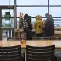 The boys get some sort of snack in Morrisons café, Riddlequest at Sutton Hoo, Woodbridge, Suffolk - 23rd February 2024