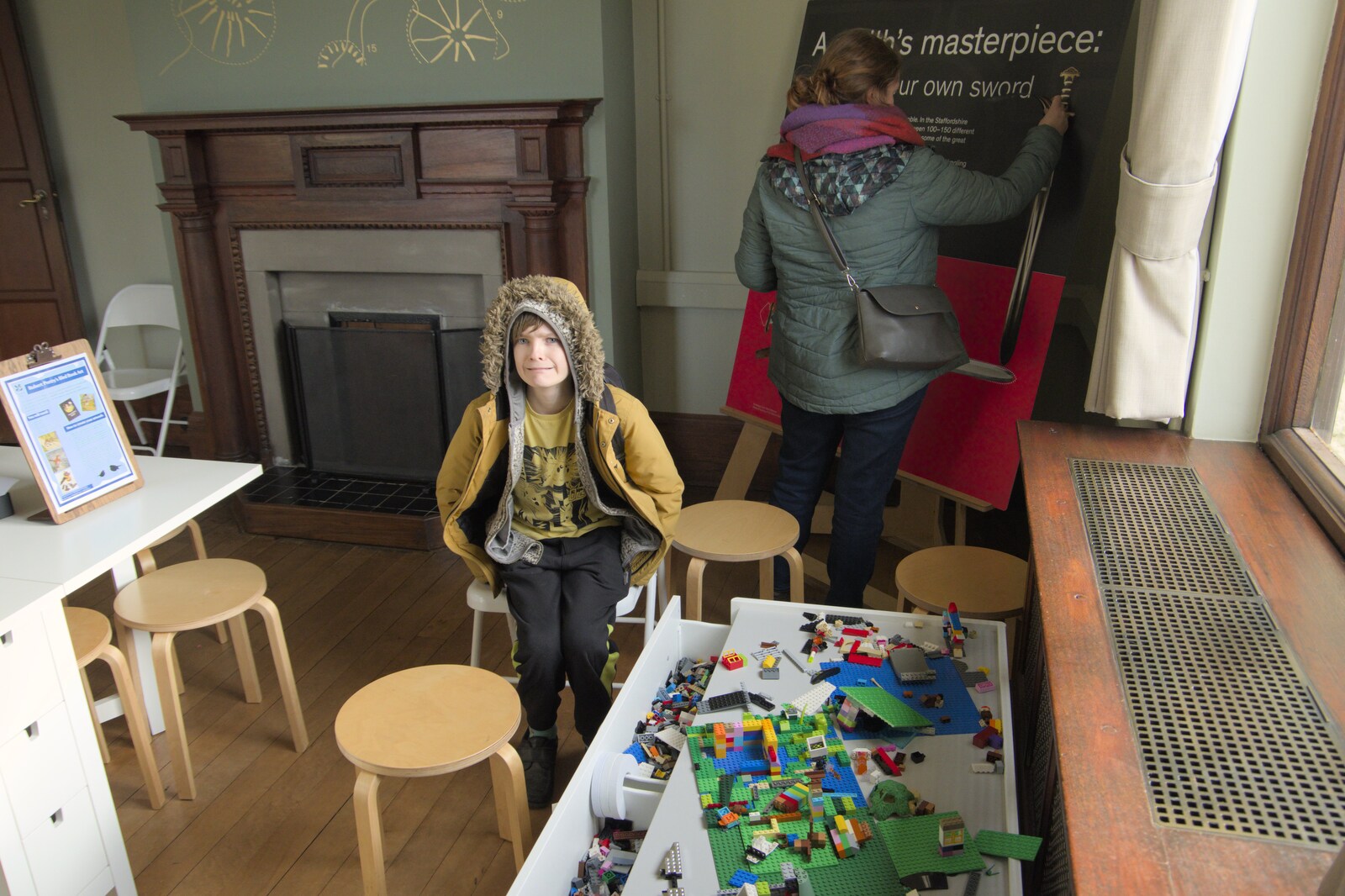 Harry hangs around near some Lego from Riddlequest at Sutton Hoo, Woodbridge, Suffolk - 23rd February 2024