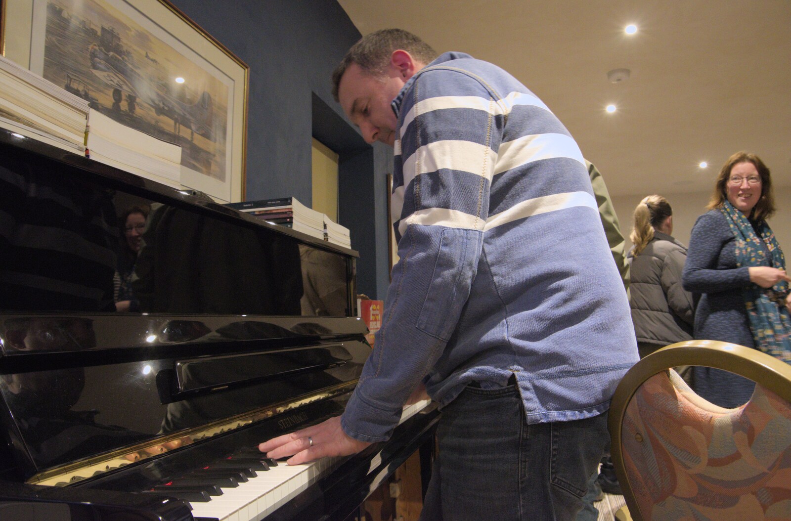 Clive plays his new piano from Palgrave Player's Wrap Party and a March Miscellany, Suffolk - 6th March 2024