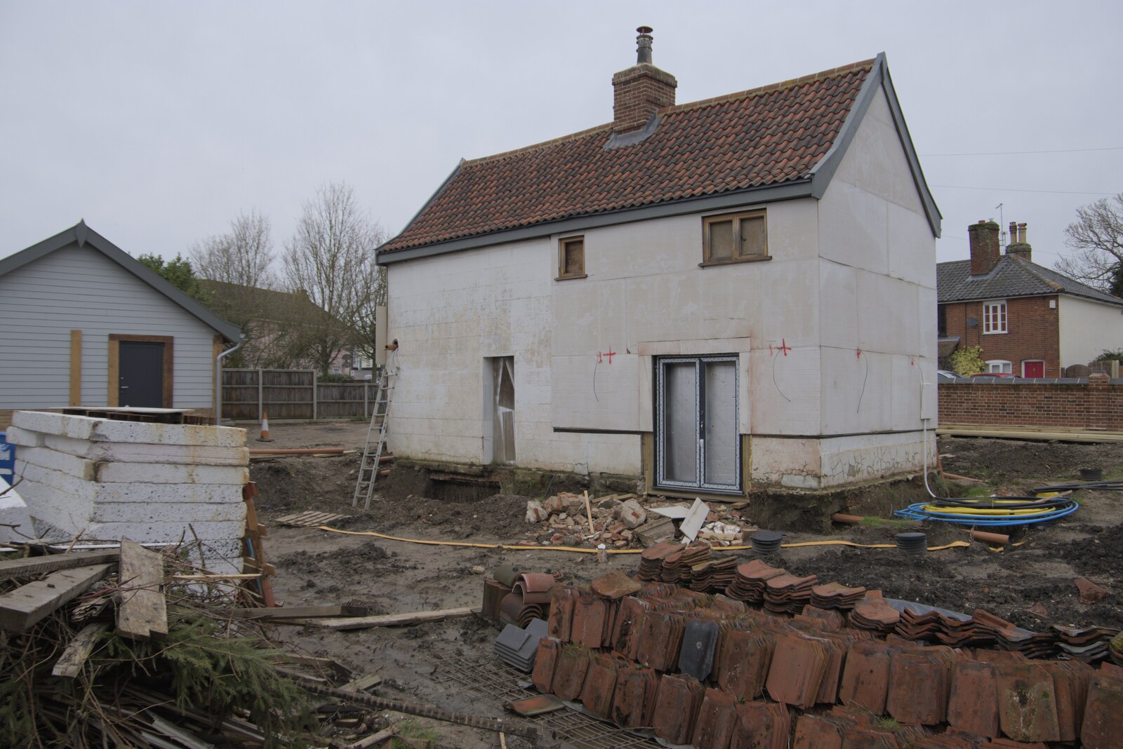 The stop/start house rebuild has stopped again from Palgrave Player's Wrap Party and a March Miscellany, Suffolk - 6th March 2024