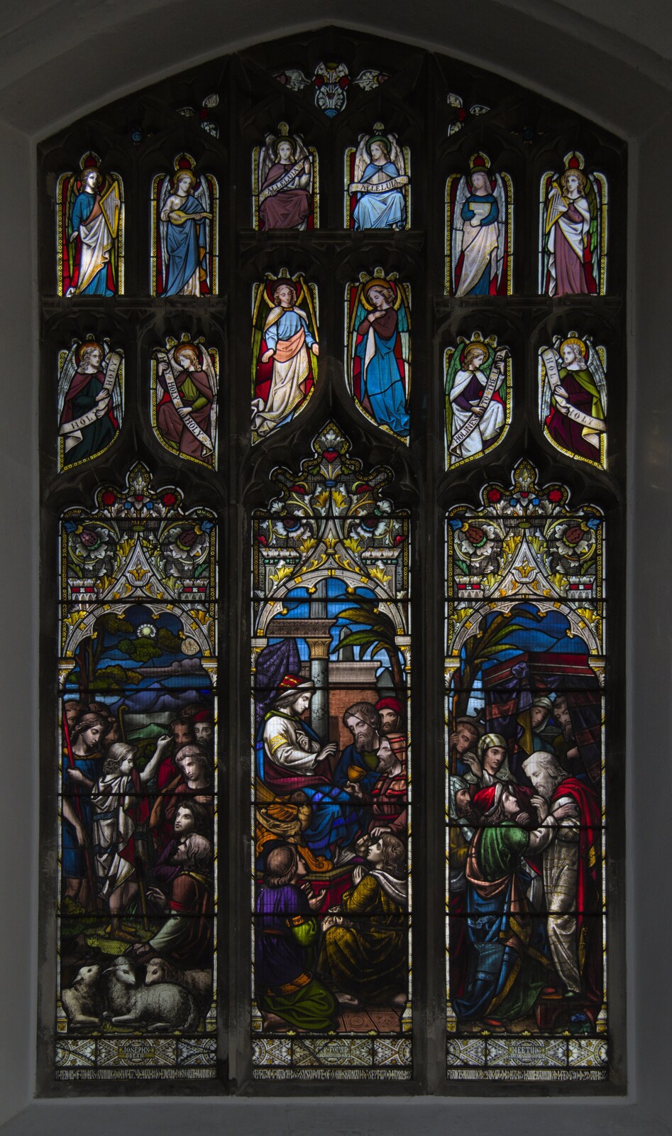 Stained glass in St. Mary's, Diss from Palgrave Player's Wrap Party and a March Miscellany, Suffolk - 6th March 2024
