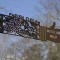A sign for the Parish Fields woodland walk, Palgrave Player's Wrap Party and a March Miscellany, Suffolk - 6th March 2024