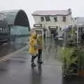 Isobel and Harry in the rain again, Felixstowe in the Rain, Suffolk - 10th March 2024