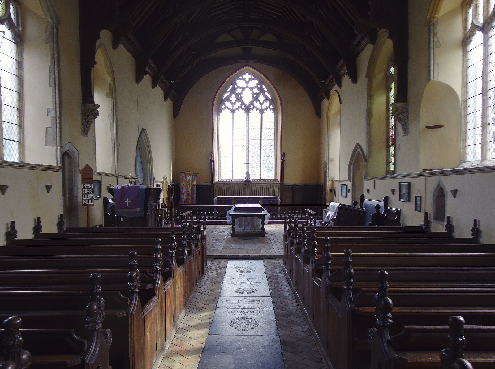 The nave of St. Mary of Pity, Burgate from Celebration at Snape Maltings, and an Irish Quiz, Brome, Suffolk - 13th March 2024
