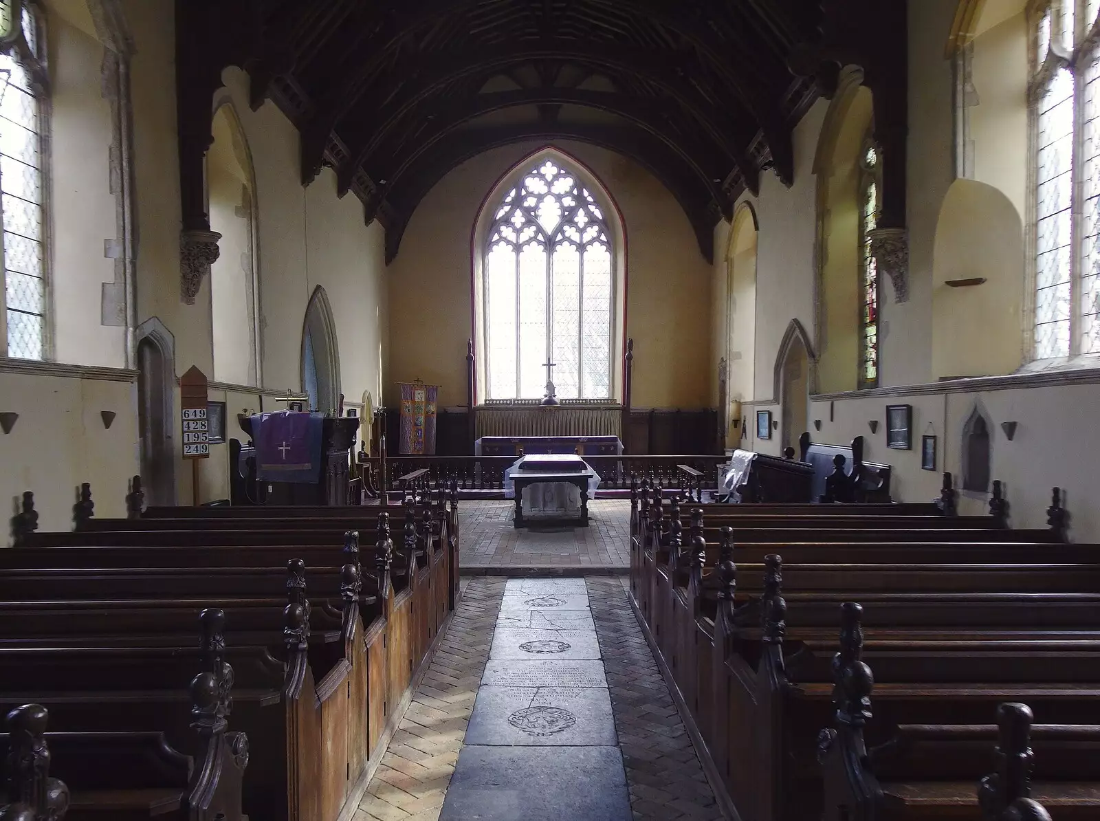 The nave of St. Mary of Pity, Burgate, from Celebration at Snape Maltings, and an Irish Quiz, Brome, Suffolk - 13th March 2024