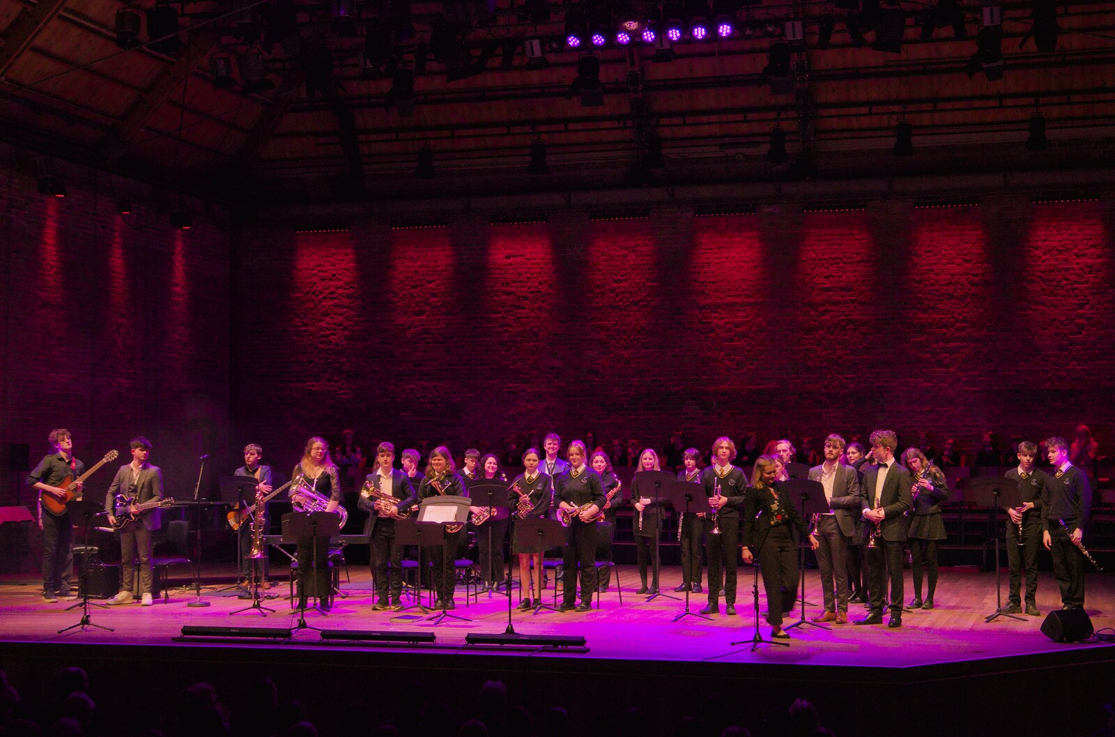Hartismere's Concert Band on stage at Snape from Celebration at Snape Maltings, and an Irish Quiz, Brome, Suffolk - 13th March 2024