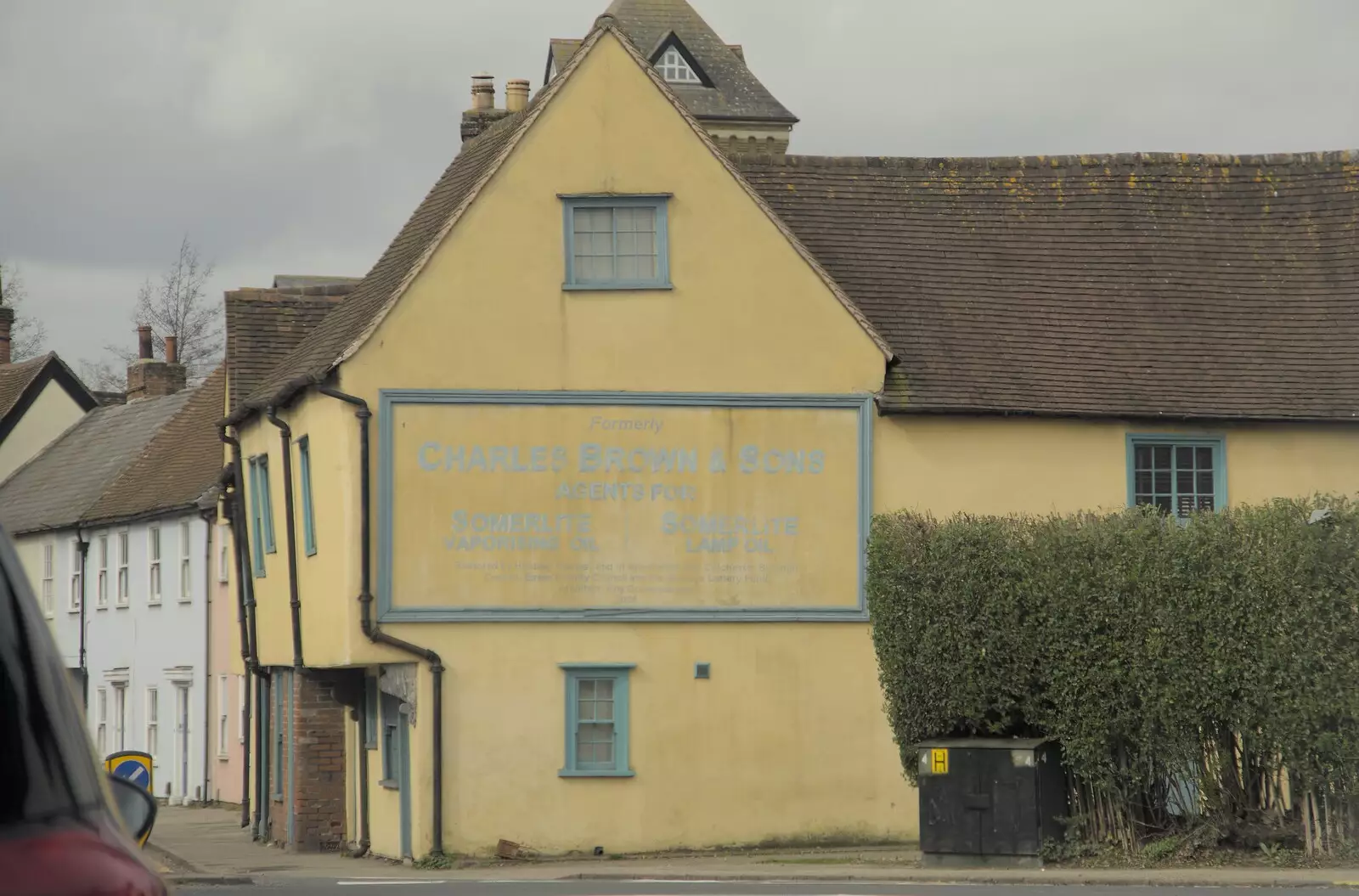 Charlie Brown's wonky house in Colchester, from A Cricket Quiz, and a Postcard from Colchester, Essex - 25th March 2024