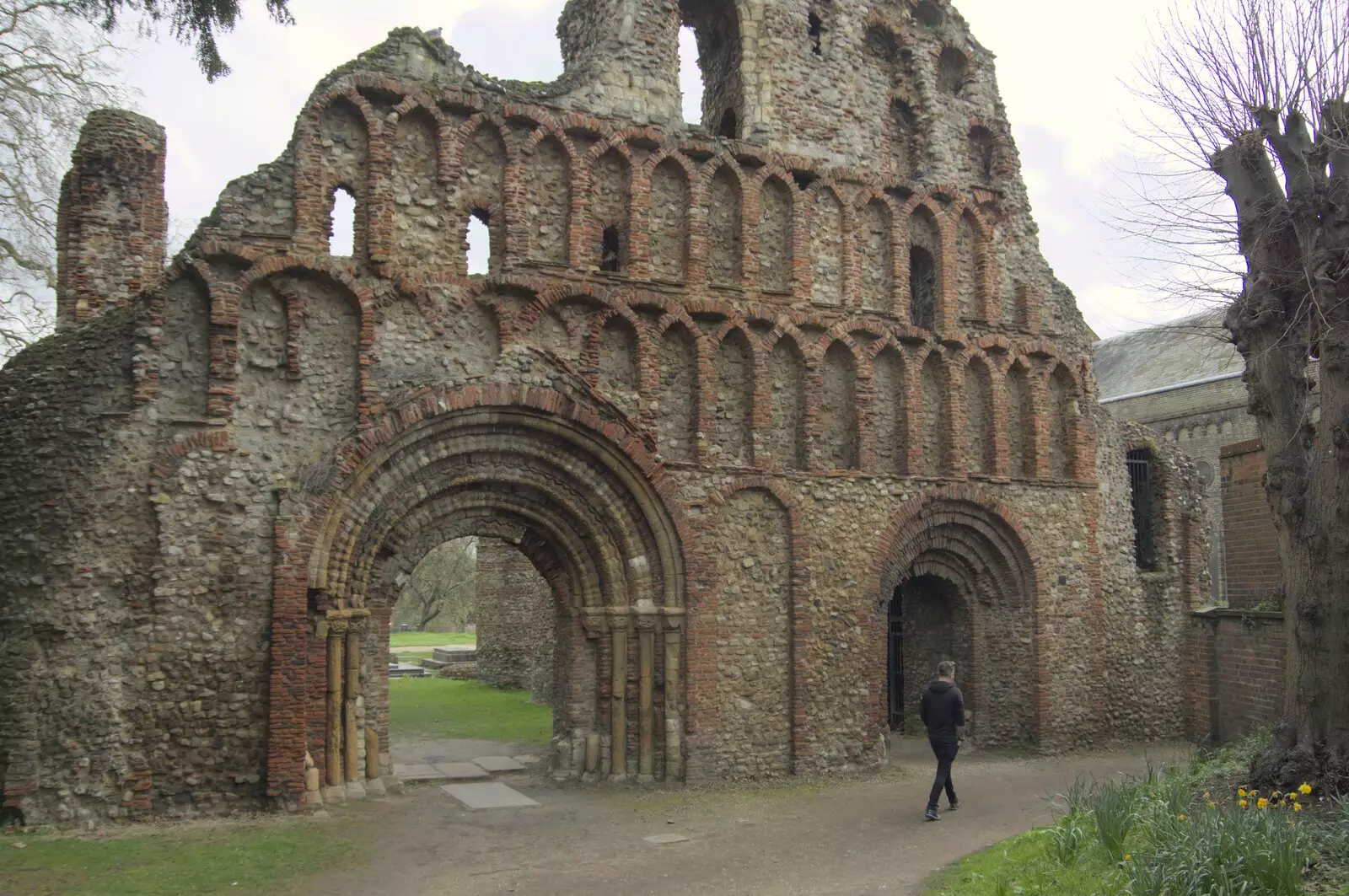 The portico of the former St. Botolph's priory, from A Cricket Quiz, and a Postcard from Colchester, Essex - 25th March 2024